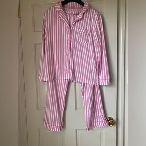 Tahari Pink and White Striped Women’s Pajama Set